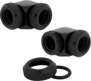 corsair hydro x fitting hard xf 90 angled black 2 pack 12mm od compression photo