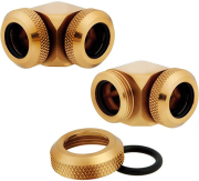 corsair hydro x fitting hard xf 90 angled gold 2 pack 12mm od compression photo