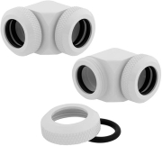 corsair hydro x fitting hard xf 90° angled glossy white 2 pack 12mm od compression photo corsair hydro x fitting hard xf 90° angled glossy white 2 pack 12mm od compression photo