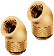 corsair hydro x fitting adapter xf 45� angled rotary gold 2 pack photo
