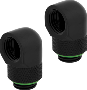 corsair hydro x fitting adapter xf 90� angled rotary black 2 pack photo