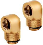 corsair hydro x fitting adapter xf 90� angled rotary gold 2 pack photo