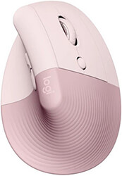 logitech 910 006478 lift vertical ergonomic wireless mouse rose photo