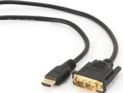 cablexpert cc hdmi dvi 15 hdmi to dvi male male cable with gold plated connectors 45m photo