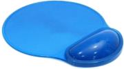 gembird mp gel t1 transparent blue gel mouse pad with wrist rest photo