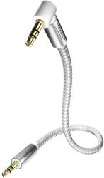in akustik premium ii mp3 audio cable 35mm jack plug 90� 15m white silver photo