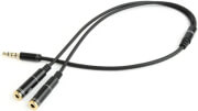 cablexpert cca 417m 35mm audio microphone adapter cable with metal connectors 02m photo