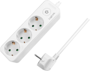 logilink lps244 socket outlet 3 way with switch 15m white photo