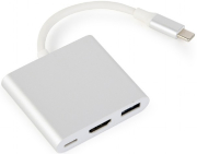 gembird a cm hdmif 02 sv usb type c multi adapter silver photo