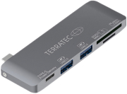 terratec 283005 connect c7 usb type c adapter with usb type c card reader and 2x usb 30 photo