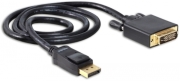 delock 82590 cable displayport 11 male dvi 24 1 male passive 1 m black photo