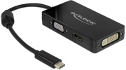 delock 63925 adapter usb type c connector vga hdmi dvi black photo