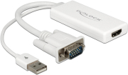 delock 62460 vga to hdmi adapter with audio white photo