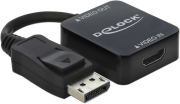 delock 62712 adapter high speed hdmi a female displayport 12 male photo