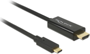 delock 85258 cable usb type c male hdmi male dp alt mode 4k 30 hz 1 m black photo