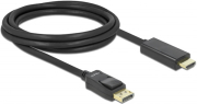 delock 82587 cable displayport 11 male high speed hdmi a male passive 2 m black photo