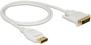 delock 83813 cable displayport 12 male dvi 24 1 male passive 4k 30 hz 1 m white photo