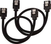 corsair diy cable premium sleeved sata data cable set straight connectors black 30cm photo