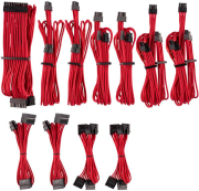 corsair diy cable premium individually sleeved dc cable pro kit type4 gen4 red photo