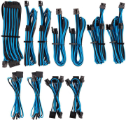 corsair diy cable premium individually sleeved dc cable pro kit type4 gen4 blue black photo