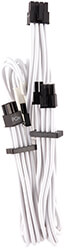 corsair diy cable premium individually sleeved pcie cable type4 gen4 white photo