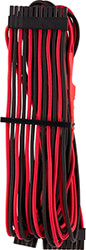 corsair diy cable premium individually sleeved pcie cable type4 gen4 red black photo