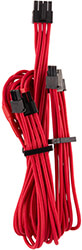 corsair diy cable premium individually sleeved split pcie cable 2 connectors type4 gen4 red photo