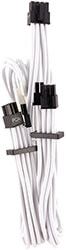 corsair diy cable premium individually sleeved split pcie cable 2 connectors type4 gen4 white photo