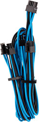 corsair diy cable premium individually sleeved split pcie cable 2 conn type4 gen4 blue black photo