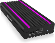 raidsonic icy box ib 1824ml c31 usb type c enclosure for m2 nvme ssd rgb illuminated photo