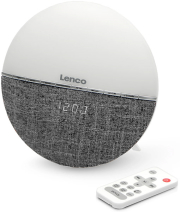 lenco crw 4gy clock radio with wake up light grey photo