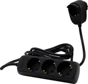 rev multiple socket outlet 3 1 fold 2m black powersplit 0012312514 sw photo