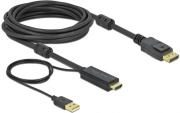 delock 85966 hdmi to displayport cable 4k 30 hz 5 m photo