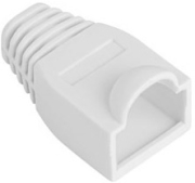 lanberg strain relief rj45 boot cap white 100 pack photo