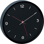 tfa 60305601 black analogue wall clock photo