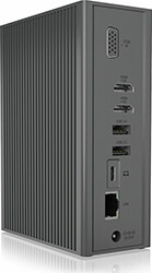 icy box ib dk2262ac usb type c type a dock with triple video output photo