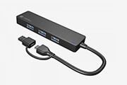 natec nhu 2023 mayfly 4 port black usb a adapter usb c 30 hub photo