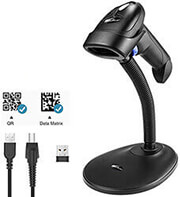 netum 2d wireless 24g qr barcode scanner with stand photo