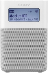 sony xdr v20dw portable dab dab clock radio white photo