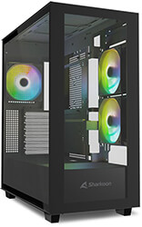 case sharkoon rebel c60 rgb atx pc case black photo