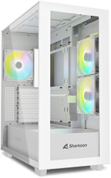 case sharkoon rebel c60 rgb atx pc case white photo