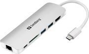 sandberg usb c dock hdmilansdusb 61w 136 18 photo
