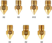 crealitymk8 nozzles kit 24 pcs 02mm2 03mm 2 04mm12 05mm2 06mm 2 08mm2 10mm2 photo