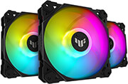 asus tuf gaming tf120 argb triple fan kit with argb controller computer case air cooler 12 cm black photo
