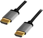 logilink cha0102 hdmi cable a m to a m 8k 60 hz alu black grey 3m photo