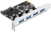 delock 89297 4 x usb 30 pci express card photo