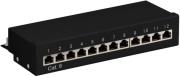 goobay 69307 12 port stp cat6 1u patch panel black photo