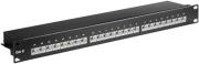 goobay 93048 24 port stp cat6 1u 19 patch panel black photo