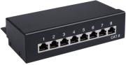 goobay 96105 8 port stp cat6 1u patch panel black photo