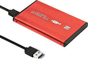 qoltec external hard drive case hdd ssd 25 sata3 usb 30 red photo